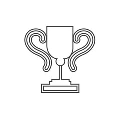 First Place Trophy Vector line Icon