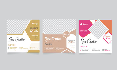 Spa Massage Parlor Business Social media post template