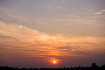 Beautiful clouds and sunset sky background