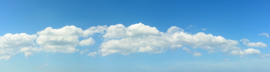 Panoramic of white clouds on blue sky