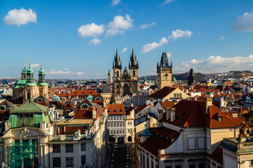 The view of prague towers