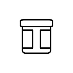 Illustration modern line art medicine bottle icon vector simple