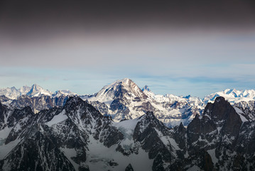 mountains in winter