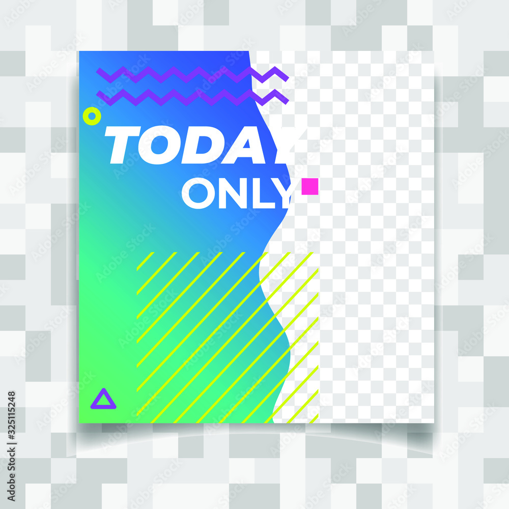 Poster Business presentation template Social media pack. Set of modern square blog posts Editable simple info banner for app, web mail