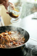 chef preparing salad
