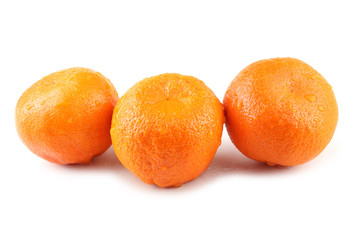 Mandarin oranges isolated on white