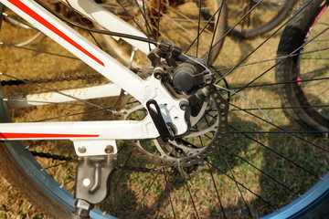 disc brake of bicycle. Bicycle rear wheel brake system