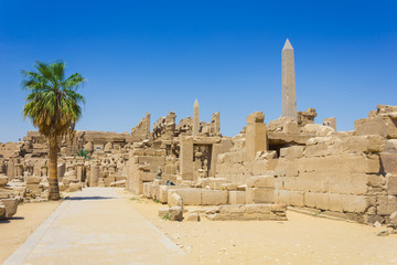 Ancient ruins of Karnak temple in Egypt