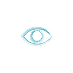 Luxury brush of eyeball logo vector illustration