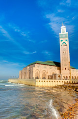 Fototapeta na wymiar Hasan II Mosque, Casablanca