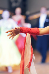 Ballroom dancer's hand