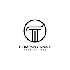justice law Logo Template vector illustration design