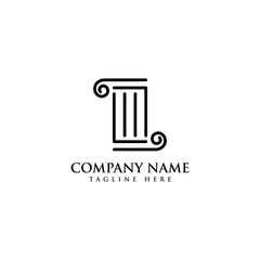 justice law Logo Template vector illustration design