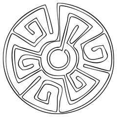Round maze on a white background