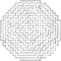 Black maze on a white background
