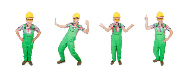 Fototapeta premium Industrial worker isolated on the white background