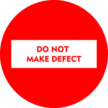 lean manufacturing icon, golden rulls, quality concept. Vector illustration. Sign do not make defect