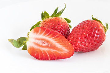 The strawberry isolated on white background