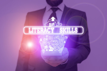 Handwriting text writing Literacy Skills. Conceptual photo all knowledge and skills need to...