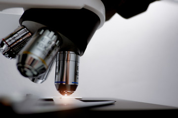 Cropped shot view of  the equipment and science experiments in Laboratory, Chemical substances for...