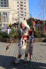 Moscow Maslenitsa Festival 2020. Traditional national celebration in russian folk style. Slavic...