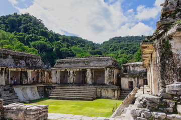 Palenque mayan city in Chiapas Mexico