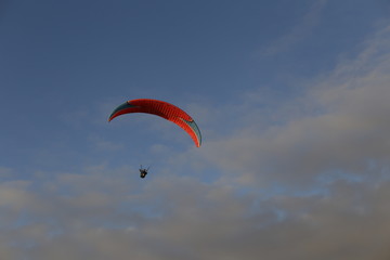 paraglider in the sky