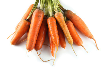 Carrots isolated on white