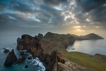 Ponta de São Lourenço at Sunrise in a warm winter morning