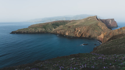 Ponta de S&atilde;o Louren&ccedil;o at Sunrise in a warm winter morning