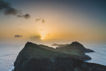 Fototapeta premium Ponta de São Lourenço at Sunrise in a warm winter morning