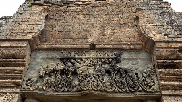 4K, Pre Rup Prasat is an ancient Hindu temple in Angkor Wat. Archaeological temples in Siam Reap, historic area in Cambodia. The East Baray was built by sandstone, heritage of Khmer Empire.-Dan