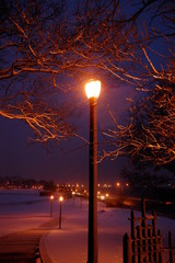 light pole in dark