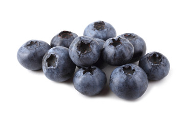 Blueberries isolated on white