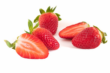 The strawberry isolated on white background