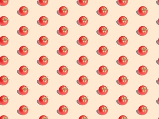 Seamless bright spring pattern with food and  ornate.