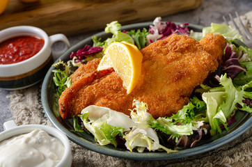 Delicious original schnitzel