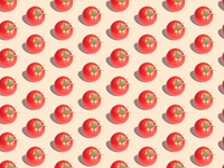 Seamless bright spring pattern with ripe and  food.