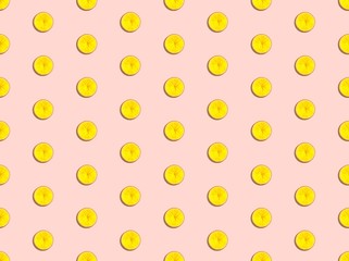 Bright colors of seamless pattern with circle and textile.