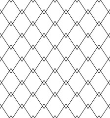 Vector geometric seamless pattern. Modern geometric background. Grid with rhombuses.