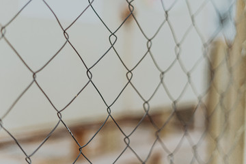 Fototapeta premium fence mesh close-up macro photography