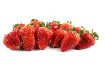 Strawberries isolated on white background