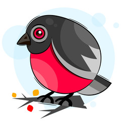 Bird Vector Illustration Suitable For Greeting Card, Poster Or T-shirt Printing.