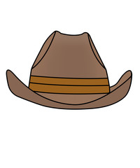 Simple drawn cowboy hat, illustration