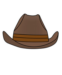 Simple drawn cowboy hat, illustration