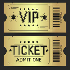 Set Vector Of A Ticket Icon In A Flat Style. Retro Ticket Stub .