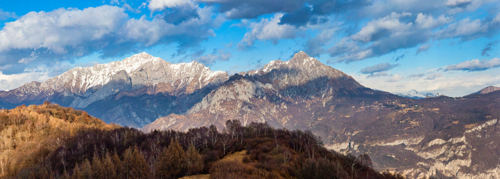 Grigna mountain group landscape in winter © Nikokvfrmoto