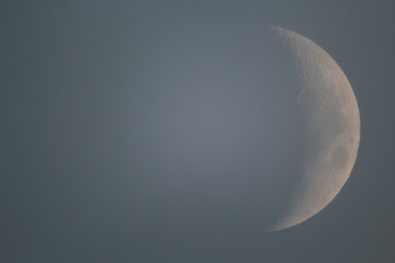 Waxing Crescent on evening sky