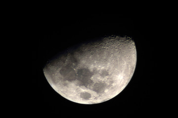 Moon through telescope