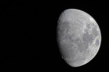 Moon through telescope